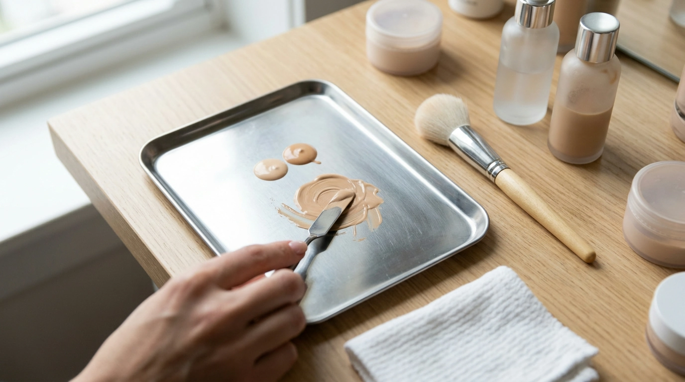 Mix Makeup & Nail Colors Cleanly: Steel Palette + Spatula