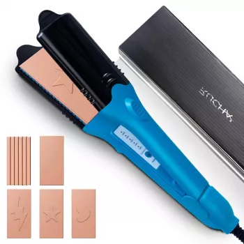 5-Plate Hair Crimper + Straightener for Waves & Texture